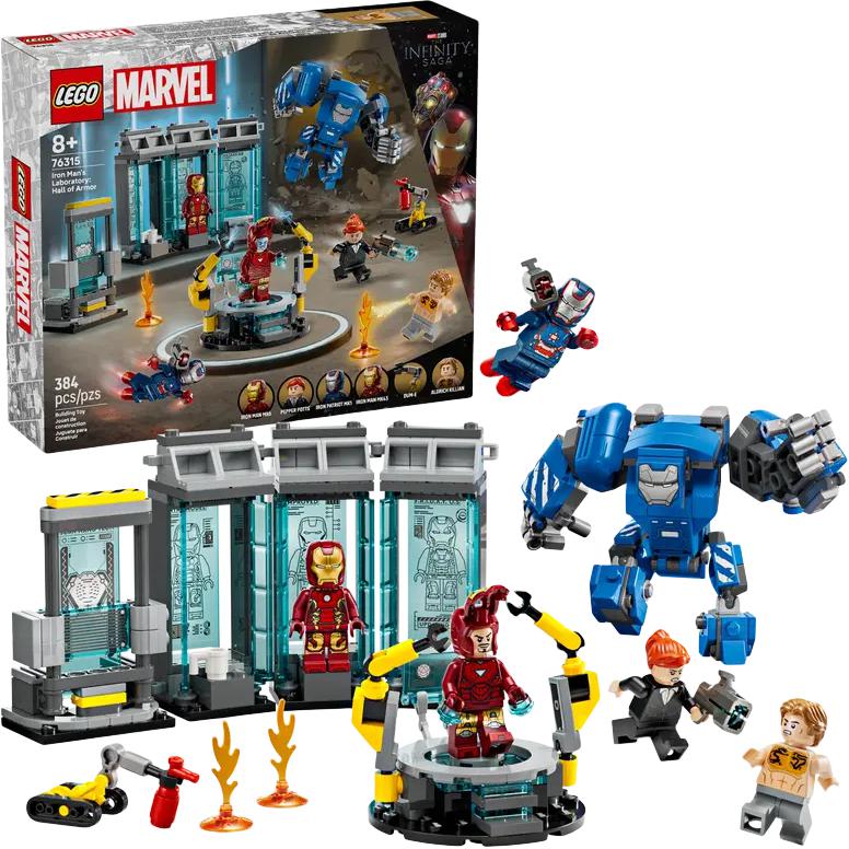 Конструктор LEGO x Marvel "Лаборатория Железного Человека: Зал Боевой Брони" (76315) - Boxette Shop